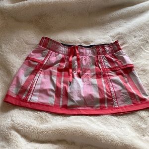 Pink & White Vintage Plaid Lululemon Skort